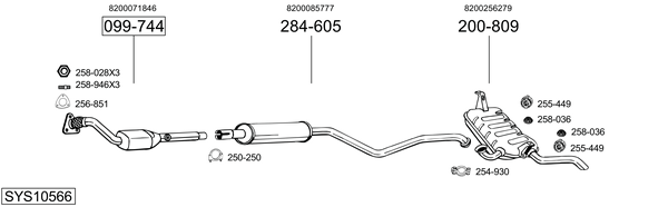 Sistema de gases de escape Renault LAGUNA II Grandtour