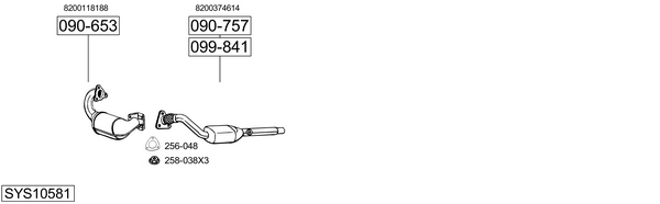 Sistema de gases de escape Renault MEGANE II