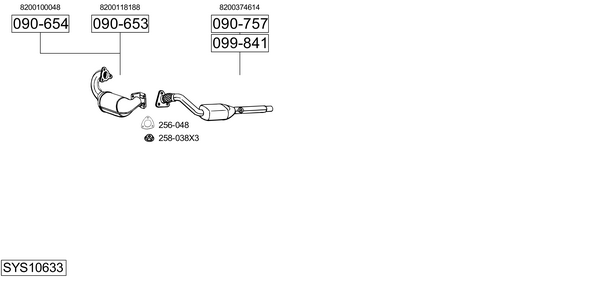 Sistema de gases de escape Renault SCÉNIC II