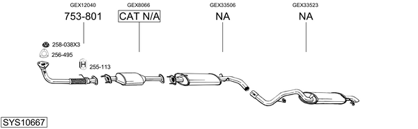 Sistema de gases de escape Rover 100 / METRO Hatchback
