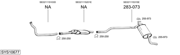 Sistema de gases de escape BOSAL SYS10677