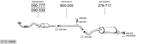 Sistema de gases de escape Skoda ROOMSTER