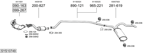 Sistema de gases de escape Vauxhall VIVARO A Van