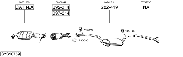 Sistema de gases de escape Volvo C30