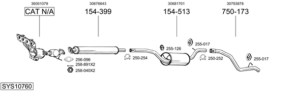Sistema de gases de escape Volvo C30