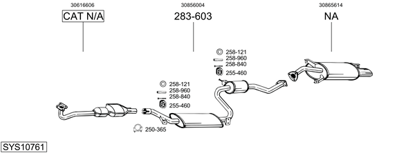 Sistema de gases de escape Volvo V40 Estate