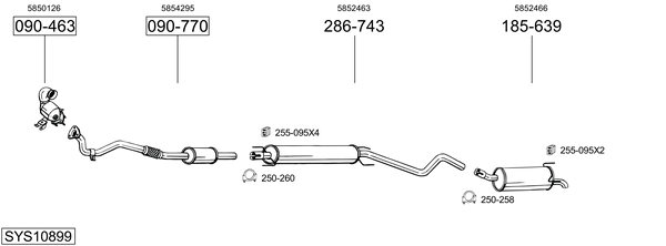 Sistema de gases de escape Opel ASTRA H Estate Van
