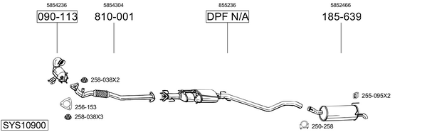 Sistema de gases de escape Opel ASTRA H Estate Van