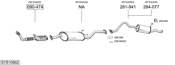 Sistema de gases de escape Hyundai H-1 / STAREX Bus