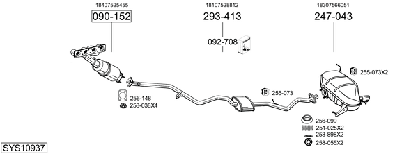 Sistema de gases de escape Bmw 1