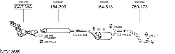 Sistema de gases de escape Volvo C30
