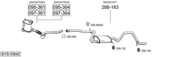 Sistema de gases de escape Vw GOLF VI