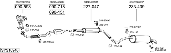 Sistema de gases de escape Seat IBIZA IV SC