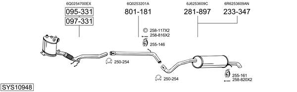 Sistema de gases de escape Seat IBIZA IV SC
