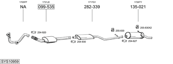 Sistema de gases de escape Citroën XSARA PICASSO