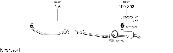 Sistema de gases de escape Peugeot 205 Hatchback Van