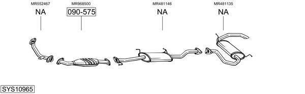 Sistema de gases de escape Mitsubishi PAJERO III