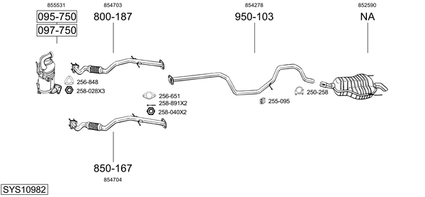 Sistema de gases de escape Opel INSIGNIA A