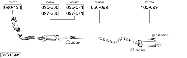 Sistema de gases de escape Opel ASTRA H Estate Van