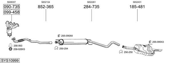 Sistema de gases de escape Opel ASTRA G CLASSIC