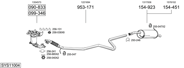 Sistema de gases de escape Ford FIESTA V Van