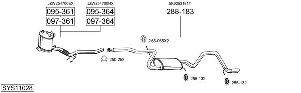 Sistema de gases de escape Vw GOLF PLUS V