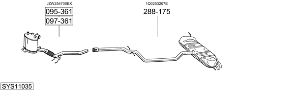 Sistema de gases de escape Vw EOS