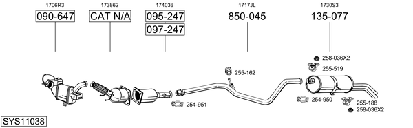 Sistema de gases de escape Citroën C4 Coupe