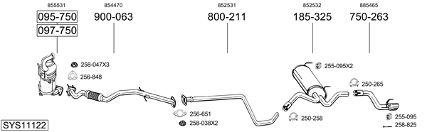 Sistema de gases de escape Opel ASTRA J