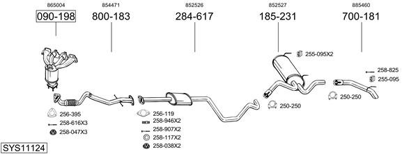 Sistema de gases de escape Opel ASTRA J