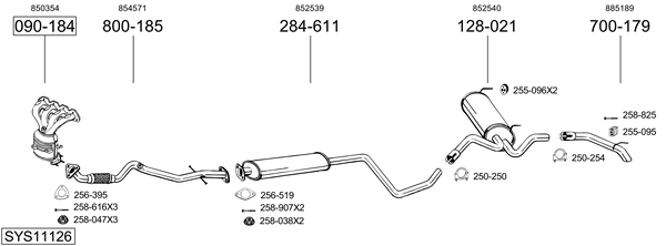 Sistema de gases de escape Opel ASTRA J