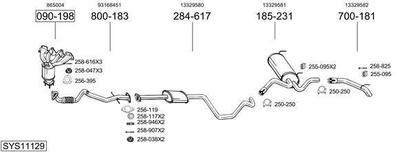 Sistema de gases de escape Vauxhall ASTRA Mk VI
