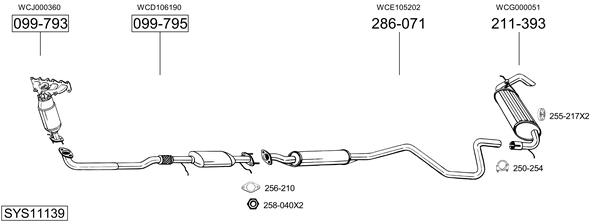 Sistema de gases de escape Land Rover FREELANDER I Soft Top