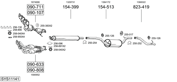 Sistema de gases de escape Ford C-MAX