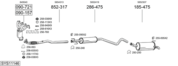 Sistema de gases de escape Opel ASTRA H Estate Van