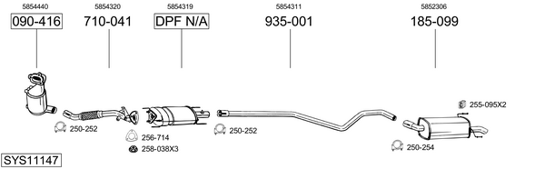 Sistema de gases de escape Opel ASTRA H Estate Van