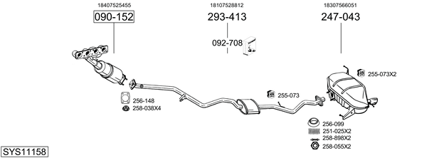 Sistema de gases de escape Bmw 1