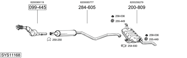 Sistema de gases de escape Renault LAGUNA II