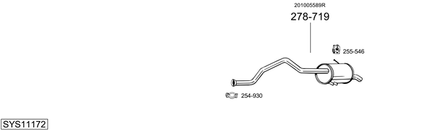 Sistema de gases de escape Renault KANGOO / GRAND KANGOO II