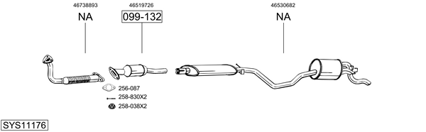 Sistema de gases de escape BOSAL SYS11176