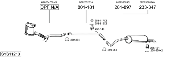 Sistema de gases de escape Seat IBIZA IV ST