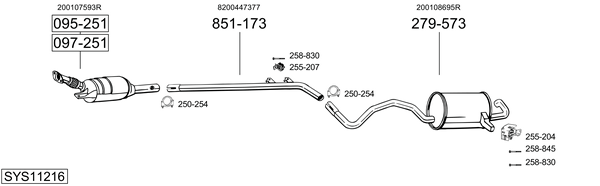 Sistema de gases de escape Renault MEGANE CC