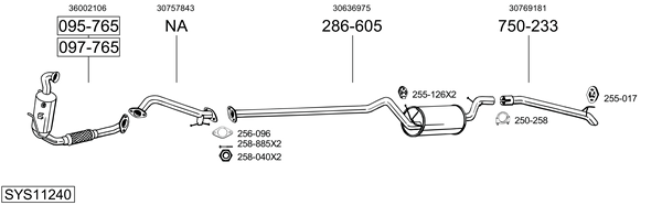 Sistema de gases de escape Volvo C30