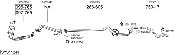 Sistema de gases de escape Volvo S40 II