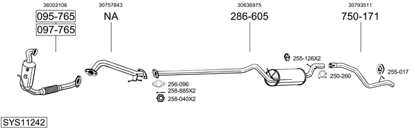 Sistema de gases de escape Volvo V50
