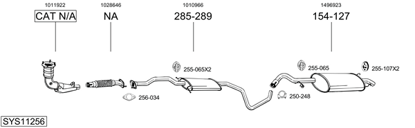 Sistema de gases de escape Ford ESCORT CLASSIC