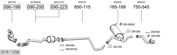 Sistema de gases de escape Opel ASTRA J Sports Tourer