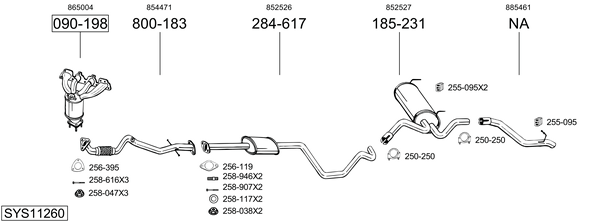 Sistema de gases de escape Opel ASTRA J Sports Tourer