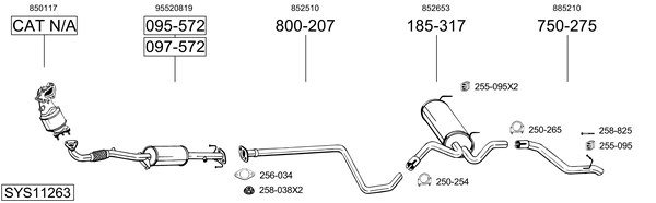 Sistema de gases de escape Opel ASTRA J Sports Tourer