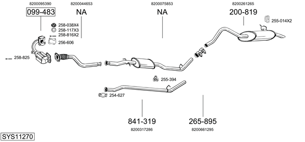 Sistema de gases de escape Renault KANGOO Express